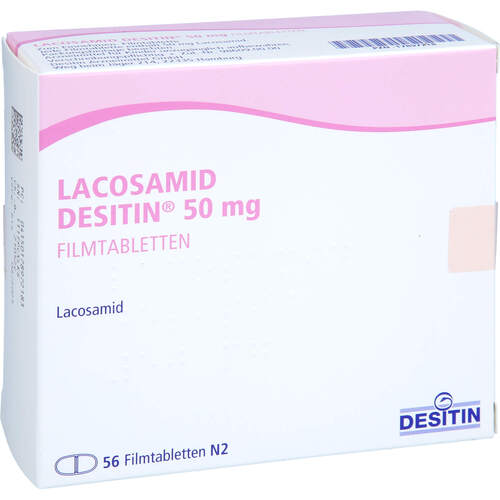 Lacosamid Desitin 50 mg Filmtabletten, 56 st, Desitin Arzneimittel GmbH