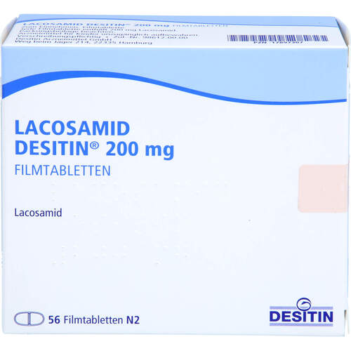 Lacosamid Desitin 200 mg Filmtabletten, 56 Stk., Desitin Arzneimittel GmbH Lacosamid Desitin 200 mg Filmtabletten, 56 Stk., Desitin Arzneimittel GmbH