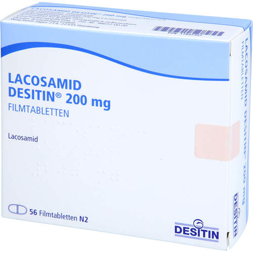Lacosamid Desitin 200 mg Filmtabletten, 56 Stk., Desitin Arzneimittel GmbH Lacosamid Desitin 200 mg Filmtabletten, 56 Stk., Desitin Arzneimittel GmbH