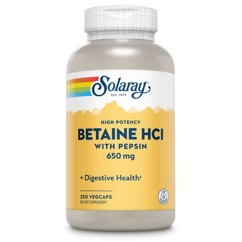 Betain HCl 650 mg + Pepsin Solaray, 250 Stk., Supplementa GmbH