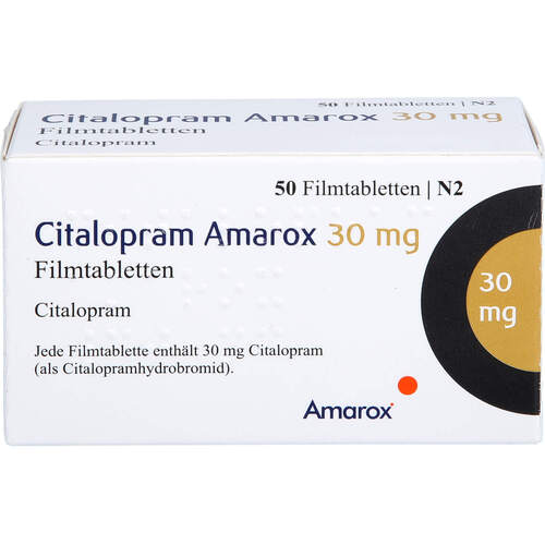 Citalopram Amarox 30 mg Filmtabletten, 50 Stk., AMAROX PHARMA GmbH