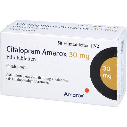 Citalopram Amarox 30 mg Filmtabletten, 50 Stk., AMAROX PHARMA GmbH