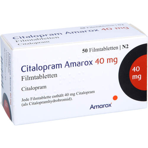 Citalopram Amarox 40 mg Filmtabletten, 50 Stk., AMAROX PHARMA GmbH