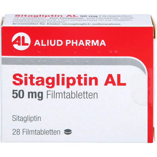 Sitagliptin AL 50 mg Filmtabletten, 28 Stk., Aliud Pharma GmbH Sitagliptin AL 50 mg Filmtabletten, 28 Stk., Aliud Pharma GmbH