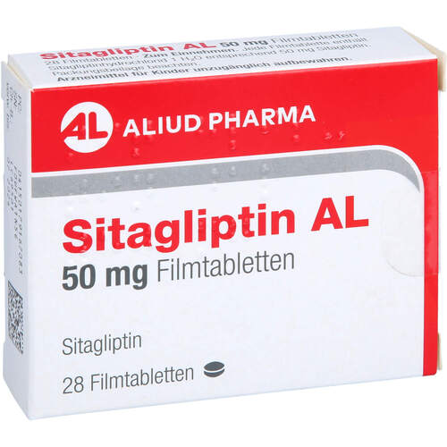 Sitagliptin AL 50 mg Filmtabletten, 28 Stk., Aliud Pharma GmbH Sitagliptin AL 50 mg Filmtabletten, 28 Stk., Aliud Pharma GmbH