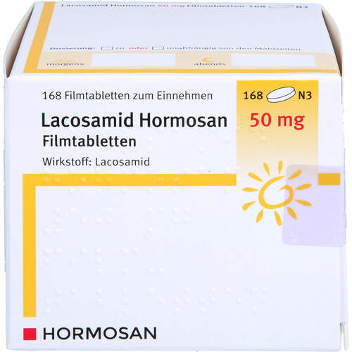 Lacosamid Hormosan 50 mg Filmtabletten, 168 Stk., Hormosan Pharma GmbH