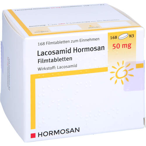 Lacosamid Hormosan 50 mg Filmtabletten, 168 Stk., Hormosan Pharma GmbH