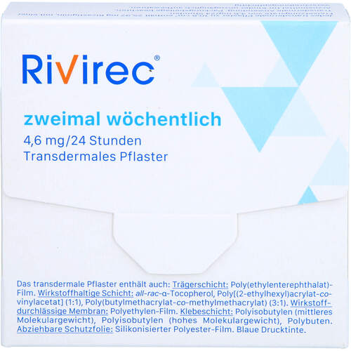 Rivirec 2x wöchentl. 4.6 mg/24h Transdermales Pfl., 8 Stk., ITF Pharma GmbH