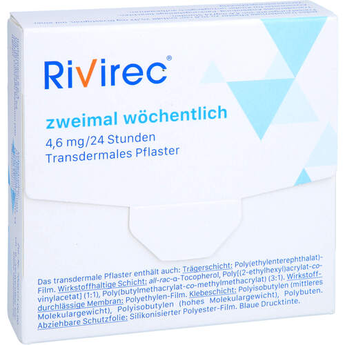 Rivirec 2x wöchentl. 4.6 mg/24h Transdermales Pfl., 8 Stk., ITF Pharma GmbH
