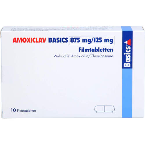 AMOXICLAV BASICS 875 mg/125 mg Filmtabletten, 10 Stk., Bb Farma S.R.L.
