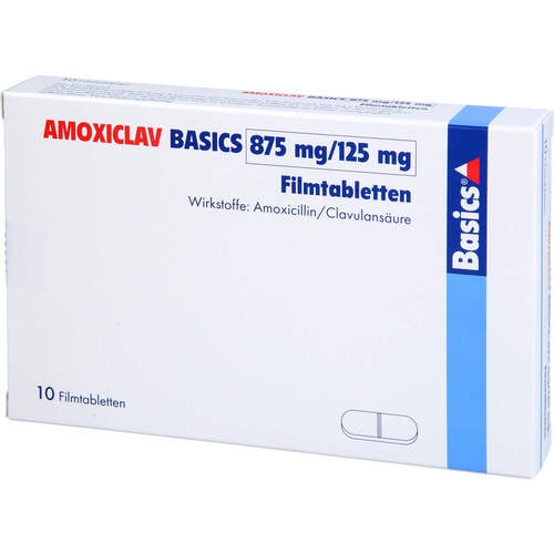 AMOXICLAV BASICS 875 mg/125 mg Filmtabletten, 10 Stk., Bb Farma S.R.L.