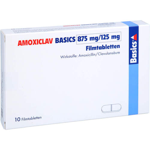 AMOXICLAV BASICS 875 mg/125 mg Filmtabletten, 10 Stk., Bb Farma S.R.L.