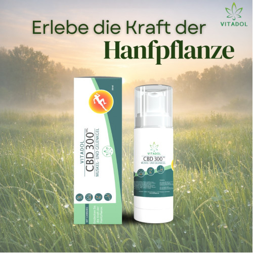 CBD 300 Vitadol Gelenk Muskel Gel Salbe Arnika, 30 ml, Endower GmbH