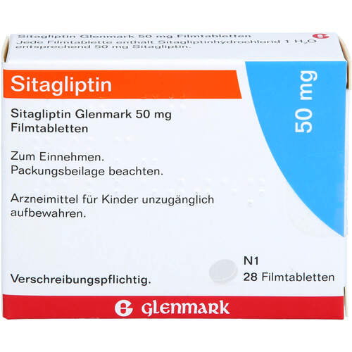 Sitagliptin Glenmark 50mg Filmtabletten, 28 Stk., Glenmark Arzneimittel GmbH Sitagliptin Glenmark 50mg Filmtabletten, 28 Stk., Glenmark Arzneimittel GmbH