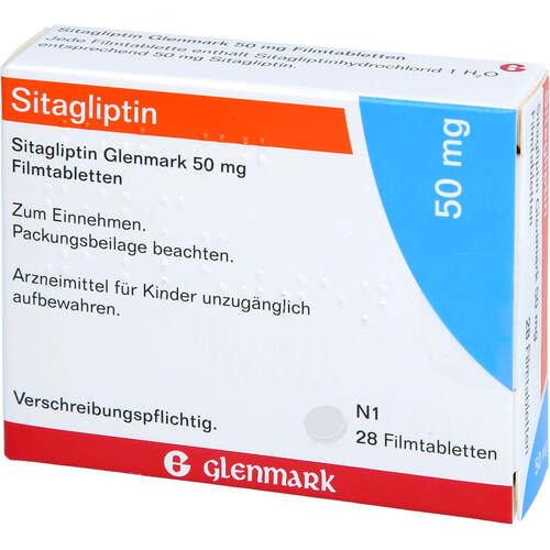 Sitagliptin Glenmark 50mg Filmtabletten, 28 Stk., Glenmark Arzneimittel GmbH Sitagliptin Glenmark 50mg Filmtabletten, 28 Stk., Glenmark Arzneimittel GmbH