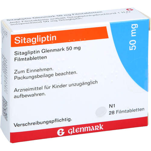 Sitagliptin Glenmark 50mg Filmtabletten, 28 Stk., Glenmark Arzneimittel GmbH Sitagliptin Glenmark 50mg Filmtabletten, 28 Stk., Glenmark Arzneimittel GmbH