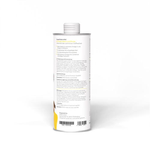 PHA Lachsöl für Hunde Katzen und Pferde, 1000 ml, PetVet GmbH