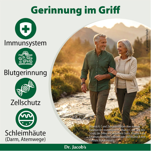 Bacillus subtilis plus Nattokinase-Enzym Vitamin K2 vegan, 60 Stk., Dr. Jacob's Medical GmbH