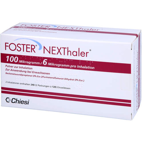 FOSTER NEXThaler 100/6 ug 120 ED Inhalationspulver, 2 Stk., Orifarm GmbH