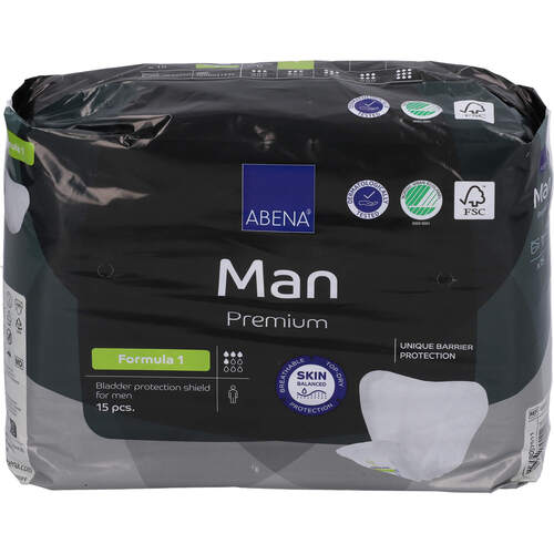 ABENA MAN FORMULA 1 PREMIUM EINLAGE, 12X15 ST, Abena GmbH