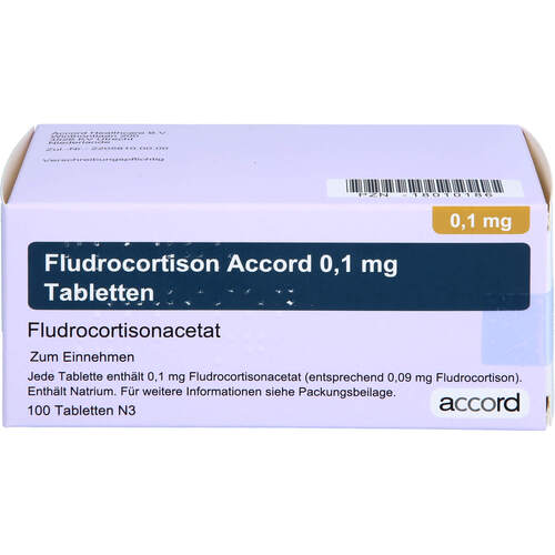 Fludrocortison Accord 0.1 mg Tabletten, 100 Stk., Accord Healthcare GmbH