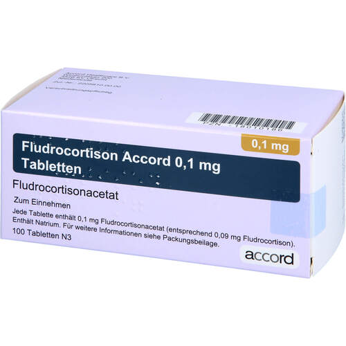 Fludrocortison Accord 0.1 mg Tabletten, 100 Stk., Accord Healthcare GmbH