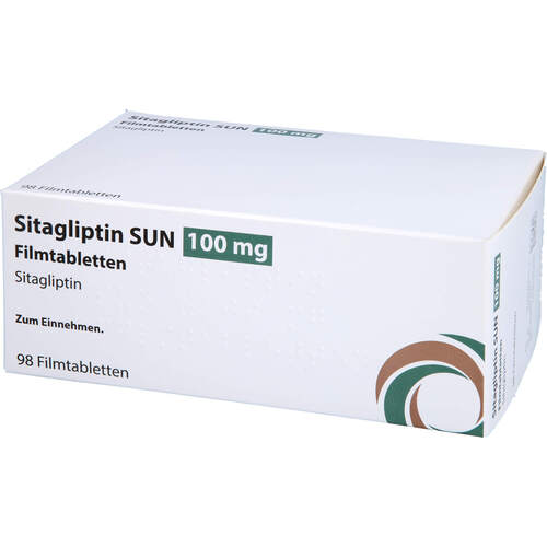 Sitagliptin SUN 100 mg Filmtabletten, 98 ST, Sun Pharmaceuticals Germany GmbH