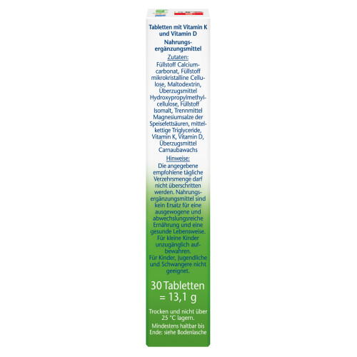 Doppelherz Vitamin K2 + D3 1000 I.E., 30 Stk., Queisser Pharma GmbH & Co. KG