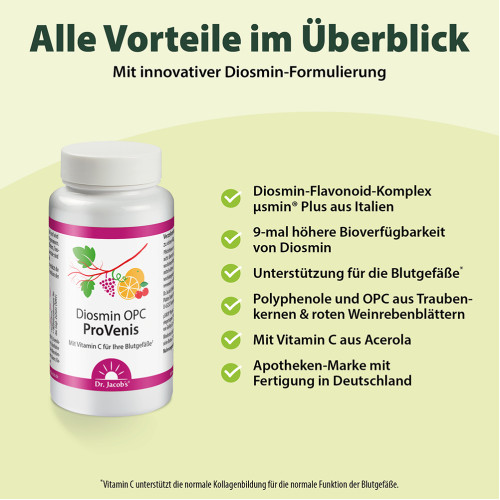 Dr. Jacob's Diosmin OPC ProVenis Polyphenole Acerola, 90 Stk., Dr. Jacob's Medical GmbH