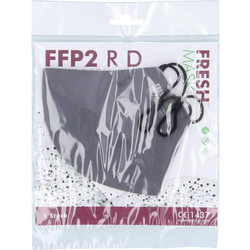 FRESH AID+ FFP2 RD Komfort Maske GRAU, 1 Stk., LIP Handelsgesellschaft GmbH FRSH AID+