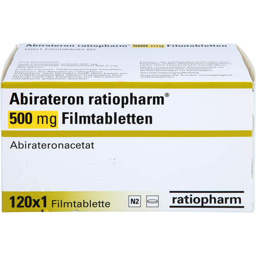 Abirateron ratiopharm 500 mg Filmtabletten, 120 Stk., ratiopharm GmbH