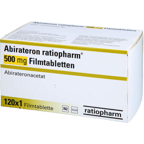 Abirateron ratiopharm 500 mg Filmtabletten, 120 Stk., ratiopharm GmbH