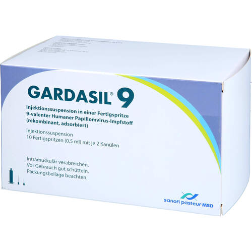 GARDASIL 9 Inj.-Sus.i.e.Fertigspritze, 10 ST, Axicorp Pharma B.V.