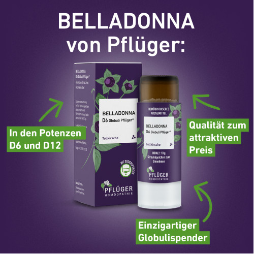 Belladonna D6 Globuli Pfl&uuml;ger Globulispender, 10 g, Hom&ouml;opathisches Laboratorium Alexander Pfl&uuml;ger GmbH & Co. KG