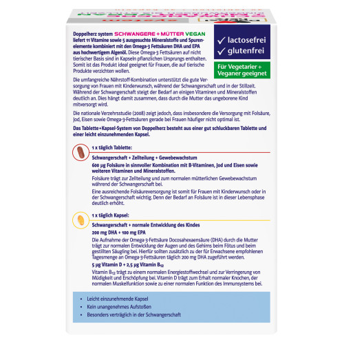 Doppelherz Schwangere + M&uuml;tter Vegan system, 60 Stk., Queisser Pharma GmbH & Co. KG