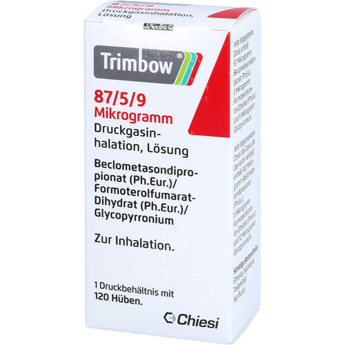 Trimbow 87 ug /5 ug /9 ug Druckgasinhalation L&ouml;s., 1 Stk., European Pharma B.V.