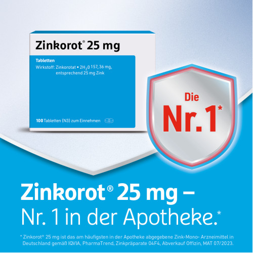 Zinkorot 25 mg Tabletten, 50 Stk., W&ouml;rwag Pharma GmbH & Co. KG