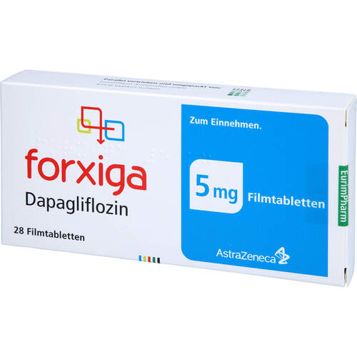 Forxiga 5 mg Filmtabletten, 28 ST, Eurimpharm Arzneimittel GmbH