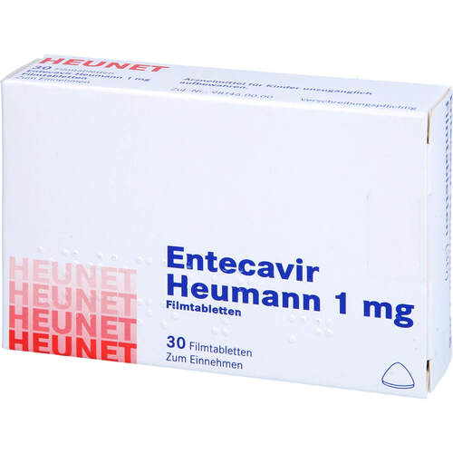 Entecavir Heumann 1 mg Filmtabletten Heunet, 30 Stk., Heunet Pharma GmbH