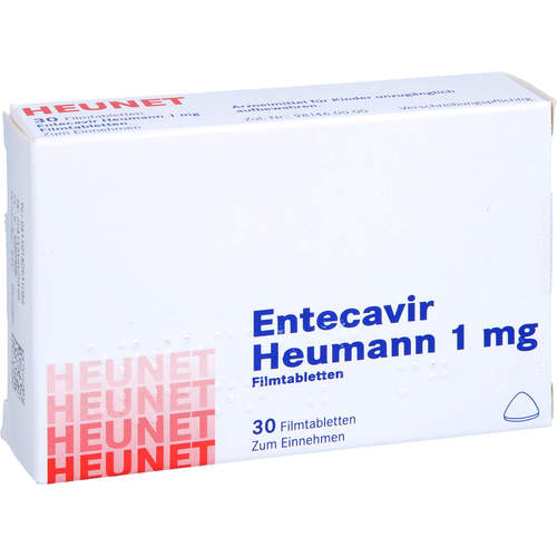 Entecavir Heumann 1 mg Filmtabletten Heunet, 30 Stk., Heunet Pharma GmbH