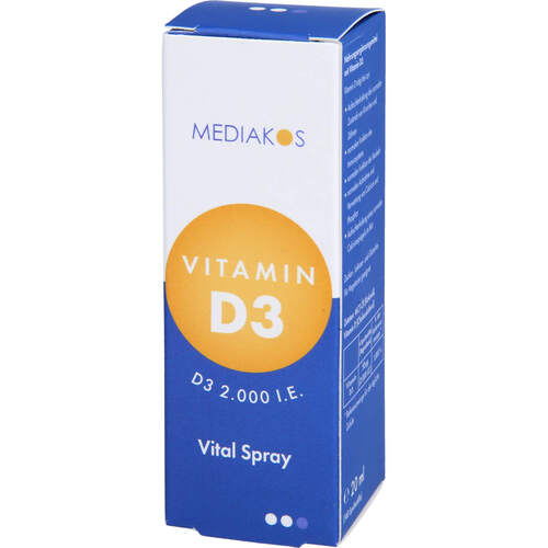 Vitamin D3 2.000 I.E. Mediakos Vital Spray, 20 ML, Mediakos GmbH