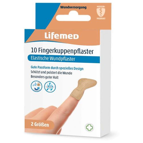 Lifemed Fingerkuppenpflaster 2 Gr&ouml;&szlig;en hautf. Allr., 10 Stk., Lifemed GmbH