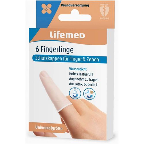 Lifemed Fingerlinge 12x2cm transpa.Universalg.Clas, 6 Stk., Lifemed GmbH
