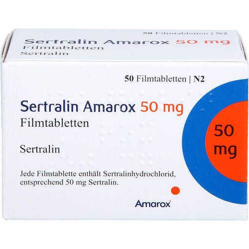 Sertralin Amarox 50 mg Filmtabletten, 50 ST, AMAROX PHARMA GmbH