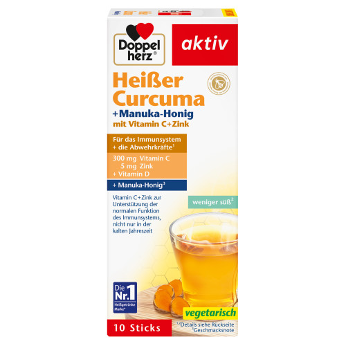 Doppelherz Hei&szlig;er Curcuma + Manuka-Honig, 10 Stk., Queisser Pharma GmbH & Co. KG