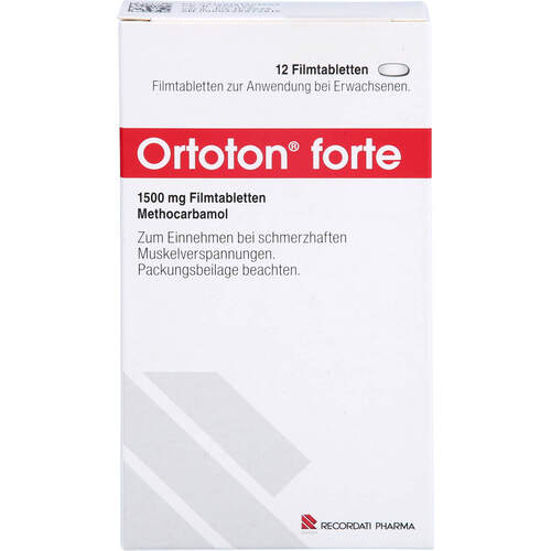 Ortoton forte 1500 mg Filmtabletten, 12 ST, Recordati Pharma GmbH