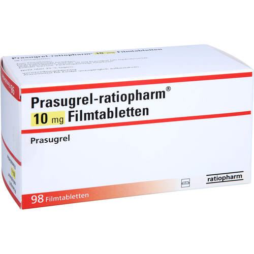 Prasugrel-ratiopharm 10 mg Filmtabletten, 98 Stk., 1 0 1 Carefarm GmbH