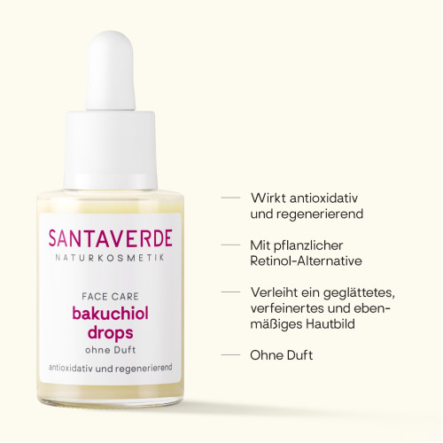 Bakuchiol drops serum, 30 ml, SANTAVERDE GmbH
