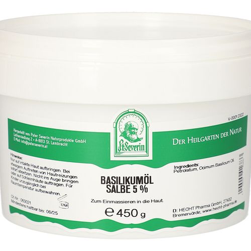 Basilikumöl Salbe 5%, 450 g, Hecht-Pharma GmbH