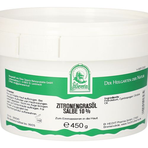 Zitronengrasöl Salbe 5%, 450 g, Hecht-Pharma GmbH